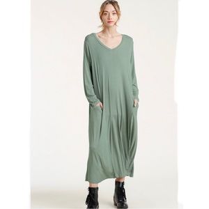 PLUS UMGEE Maxi Dress, Sage Green